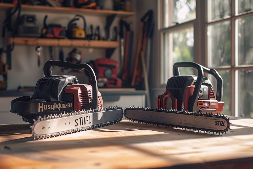 Comparaison des élagueuses Husqvarna et Stihl
Élagueuses Husqvarna et Stihl côte à côte